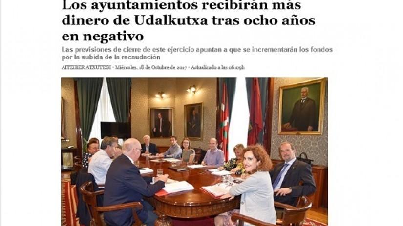 Aurreikuspenek adierazten dute Udaletxeek aurten diru gehiago hartuko dutela Udalkutxatik